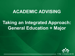 Advising in General Education and the Major