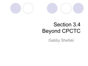 Section 3.4 Beyond CPCTC