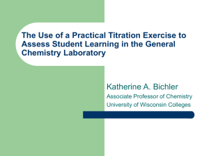 The Use of a Practical Titration Exercise to Assess Student Learning