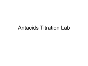 Antacids Titration Lab