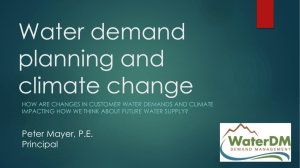 Water demand planning and climate change