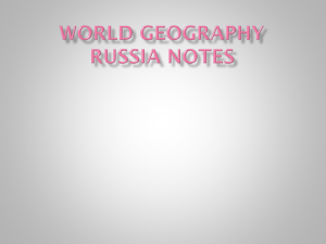 World Geography Europe & Russia Notes