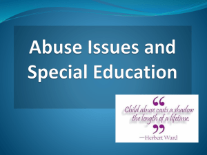 Abuse Issues and Special Education