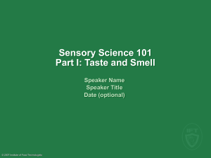 Sensory Science - Institute of Food Technologists