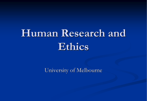 Human Research and Ethics - Melbourne Graduate School of