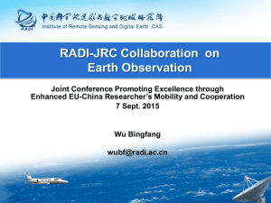 Presentation by Wu Bingfang, Professor in CAS Institute of Remote