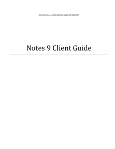 GUIDE – IBM Notes Client - Osgoode Hall Law School