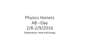 Physics Honors C *Day 09/12/13