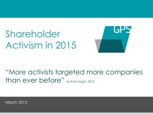 Shareholder Activism in 2015