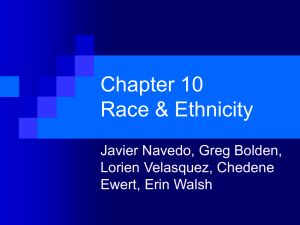 Chapter 10 Race & Ethnicity