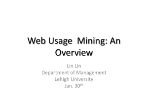 Web Usage Mining - Computer Science & Engineering