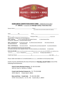 2015 Home Brew Application - McHenry Rotary Blues, Brews, and