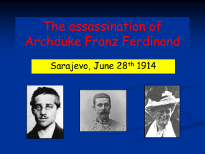 The assassination of Archduke Franz Ferdinand