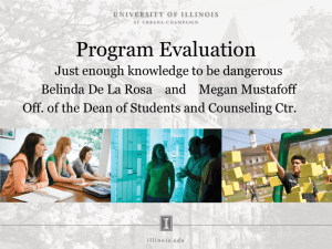 Program Evaluation - Office of the Dean of Students