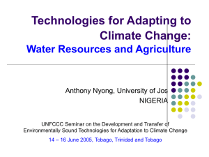 Technologies for Adapting to Climate Change: Water