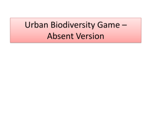 Urban Biodiversity Game