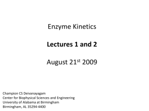 Enzymes 1 and 2 - University of Alabama at Birmingham