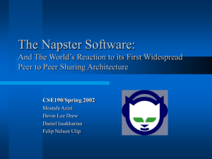 Napster - Computer Science and Engineering