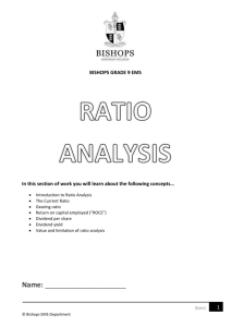 Value and limitation of ratio analysis - Learning