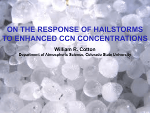 Potential Aerosol Impacts on Hailstorms - RAMS