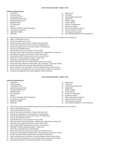 Unit 1A Exam Study Guide - Chapters 1 & 2 Define the following