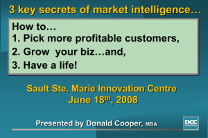 Secrets of Market Intelligence