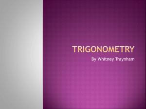 Trigonometry Project