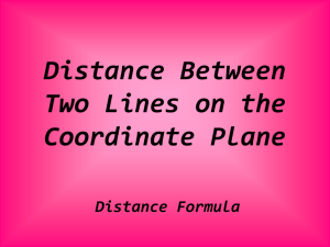 Distance Between Two Lines on the Coordinate Plane