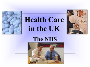 Health Care in the UK - Deans Community High School