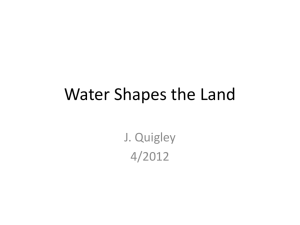 Water Shapes the Land