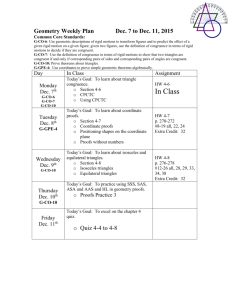 Math 9 Weekly Plan