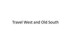 12_ Travel West and Old South