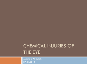 Chemical Injuries of the Eye