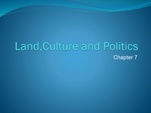 Land,Culture and Politics