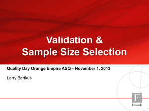 Validation & Sample Size Selection