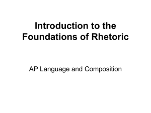 Introduction to the Foundations of Rhetoric