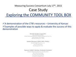Community Tool Box - Measuring Success Consortium