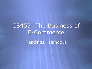 CS453: The Business of E