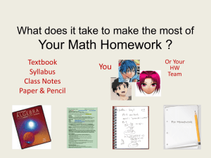 review homework procedure