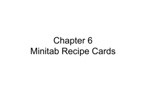 Chapter 5 Minitab Recipe Cards