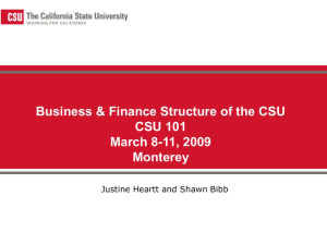 Business & Finance Structure of the CSU