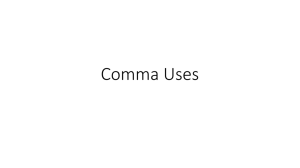 Comma Uses