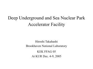 Deep Underground and Sea Nuclear Park Accelerator Facility