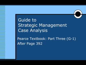Guide to Strategic Management Case Analysis
