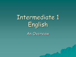 Higher English Course Outline