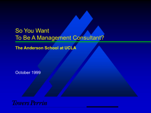 Towers Perrin: So You Want To Be a Management Consultant