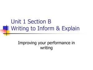 Paper 2 Section B Writing to Explain