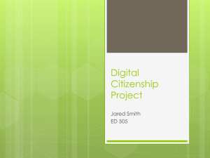 Digital Citizenship Project - JaredSmithTechnologyPortfolio