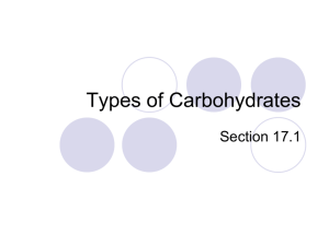 Types of Carbs/ Monosaccharides