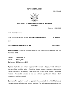 REPUBLIC OF NAMIBIA REPORTABLE HIGH COURT OF NAMIBIA
